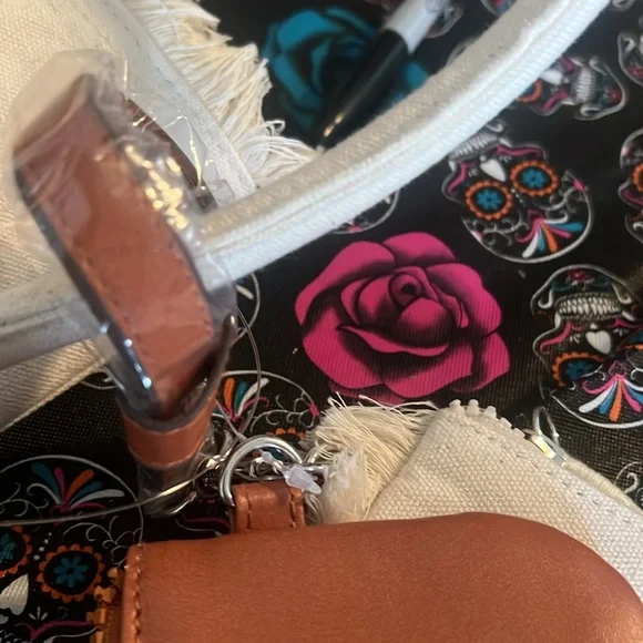 🆕 Rae Dunn SUMMER VIBES Fryed Edge 3 in 1 Tassel Beach Tote Bag - Picture 17 of 17